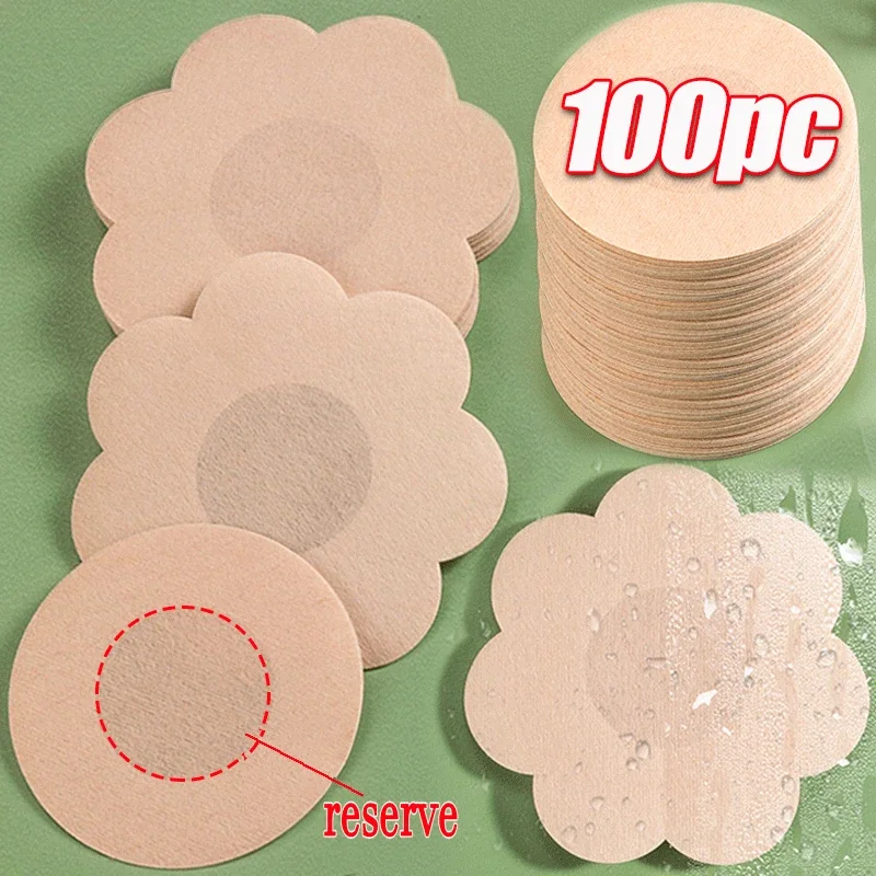 2/100 Stuks Vrouwen Onzichtbare Tepel Pasteitjes Borstlift Tape Overlays Op Beha Stickers Borst Eenmalige Tepel covers Pads Accessoires