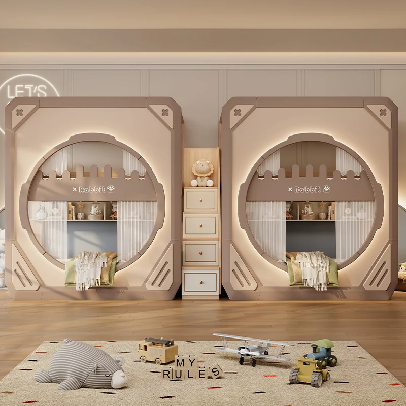 

Детская кровать Двухъярусные кровати для маленькой квартиры не беспокоить друг другу Кровать верхние и нижние кровати Кровать для матери и ребенка Высокие