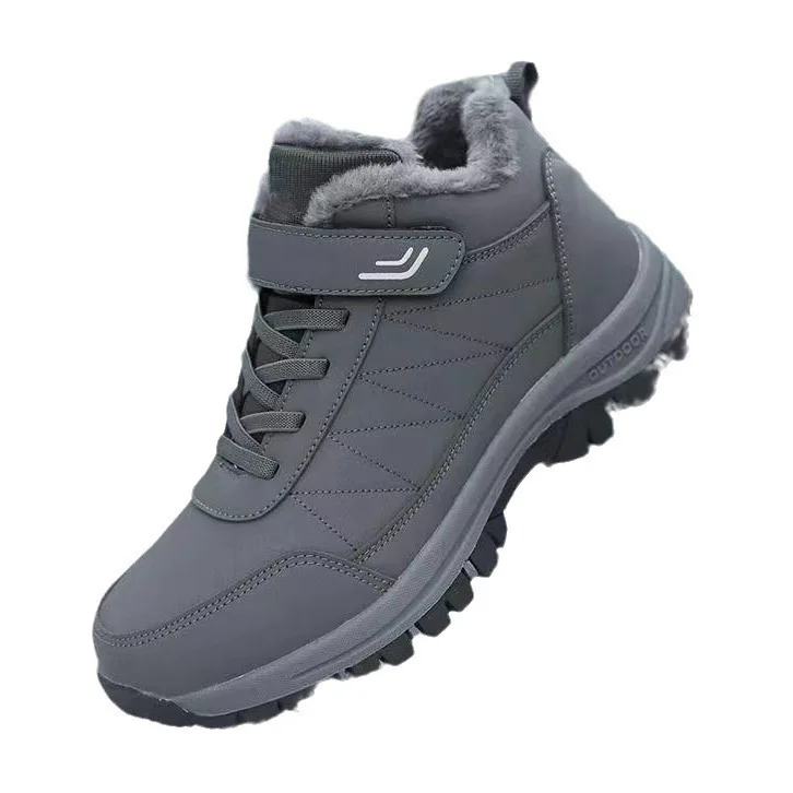 Men's Outdoor Sports Cotton oes Winter Fce Lined Thi Boted Hiking Boots Warm Casual  Boots High Top Snow Boots image 3