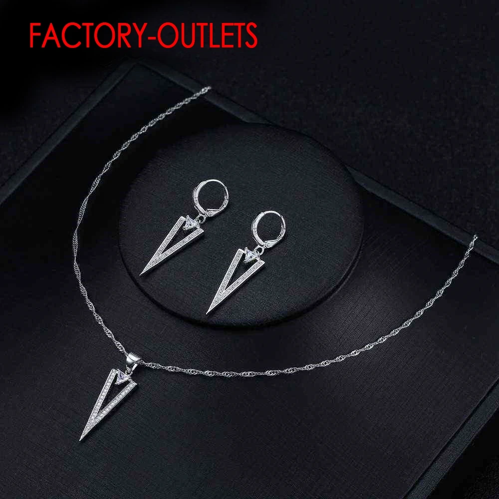 925 Sterling Silver Bridal Jewelry Sets Fashion Jewelry CZ Cubic Zirconia Pave Setting  Women Girls Engagement Anniversary