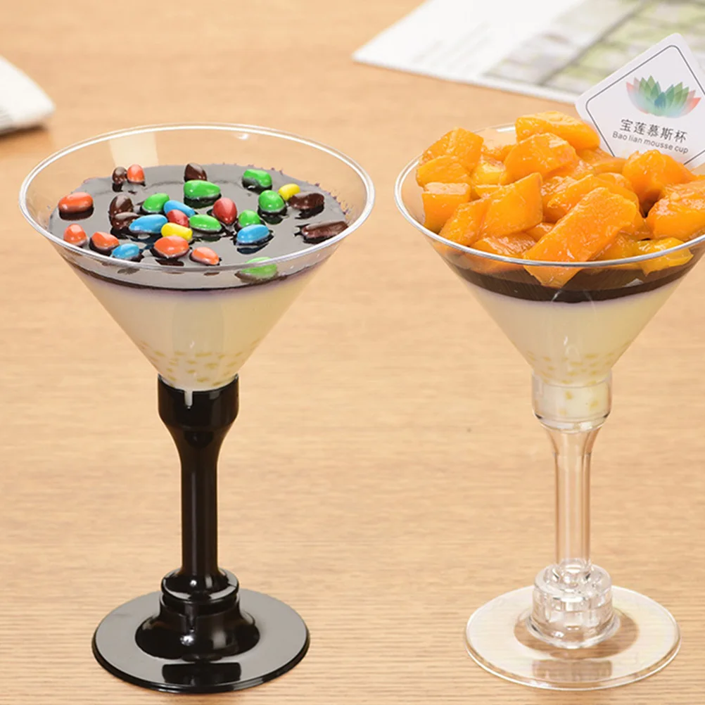 

9Pcs Ice Cream Jelly Dessert Cups Transparent Thick Plastic Mousse Pudding Household Tableware Kitchen Snack Container