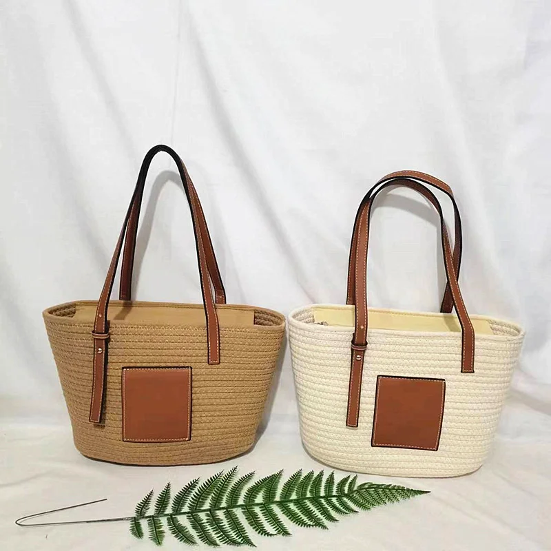 Stylish Woven Cotton Rope Shoulder Bag for Women