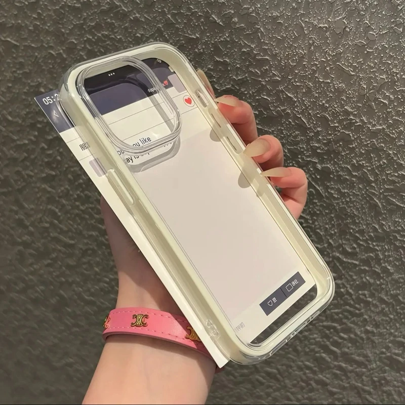 Luxury Transparent Candy Phone Case For iPhone 11 12 13 14 15 16 17 18 Pro Max Plus Air Clear Shockproof Bumper Back Cases Cover
