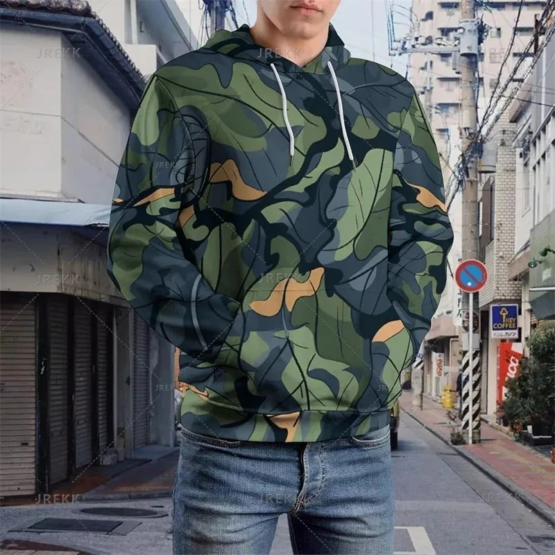 Harajuku ثلاثية الأبعاد الطباعة التمويه أنماط هوديس كامو أنماط الجرافيك قمصان سويت شيرت بقلنسوة الشارع الشهير البلوفرات هوديي