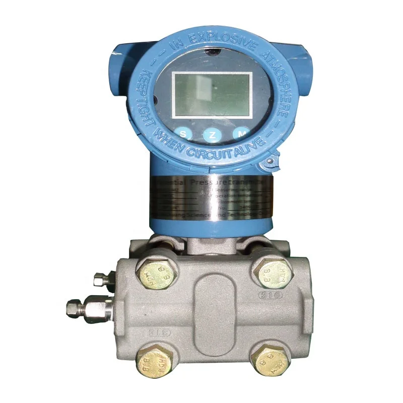 Food Grade Diaphragm Pressure Transmitter 420MA LCD Display Differential  Sensor for Air OEM Supported