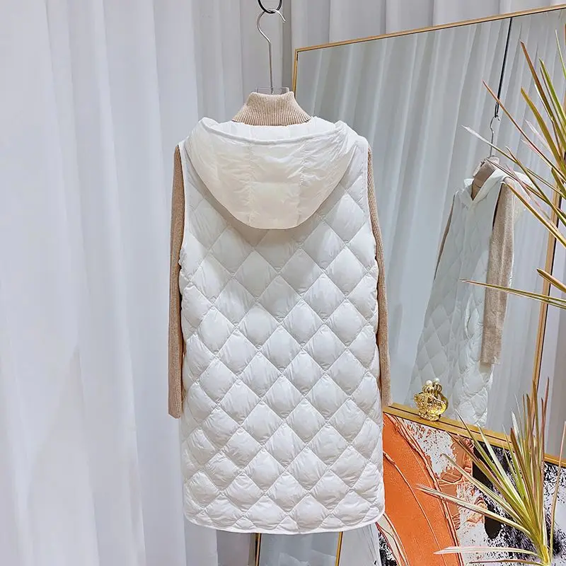 Women's Winter Tops Coats Cotton Coats Innerwear Vests Hoodies Mid-length Thick Warm Simple Comfortable Casual Niche Versatile