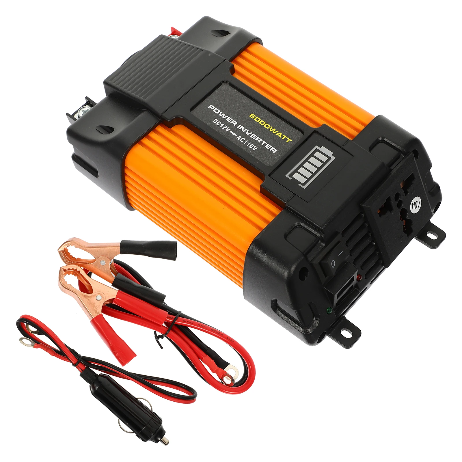 

12V Car Power Inverter Adapter Converter 110V Dual Usb Compact Lightweight Overload Protection Voltage Stabilizer For
