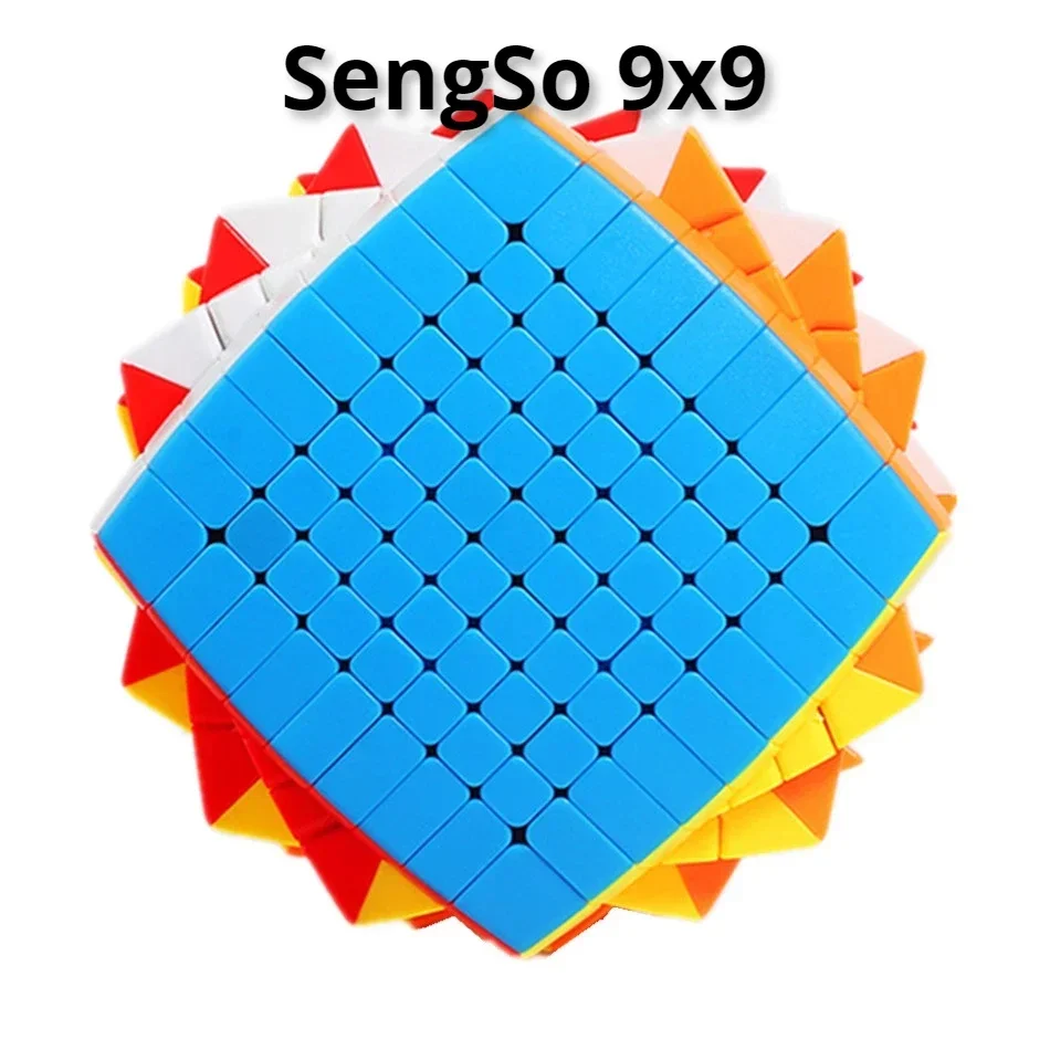 [Picube] Sengso 9x9 Magic Puzzle Cube Professional ShengShou 9x9x9 Pillowed Bread Speed Cubo Magico Speed Cube Educational Toys