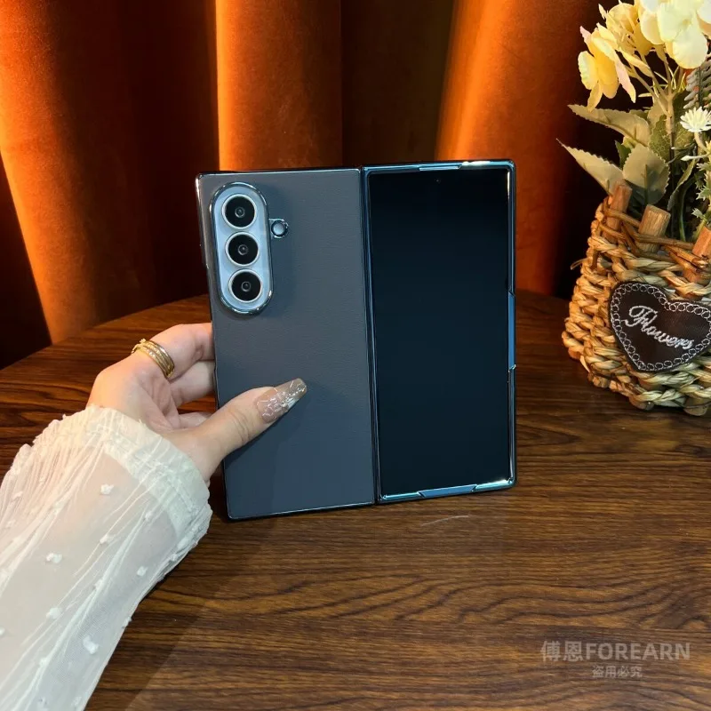 For Samsung Galaxy Z Fold 8 Ultra Case PU Leather Lightweight Simple Phone Cover Fingerprint-Resistant Shockproof Bumper