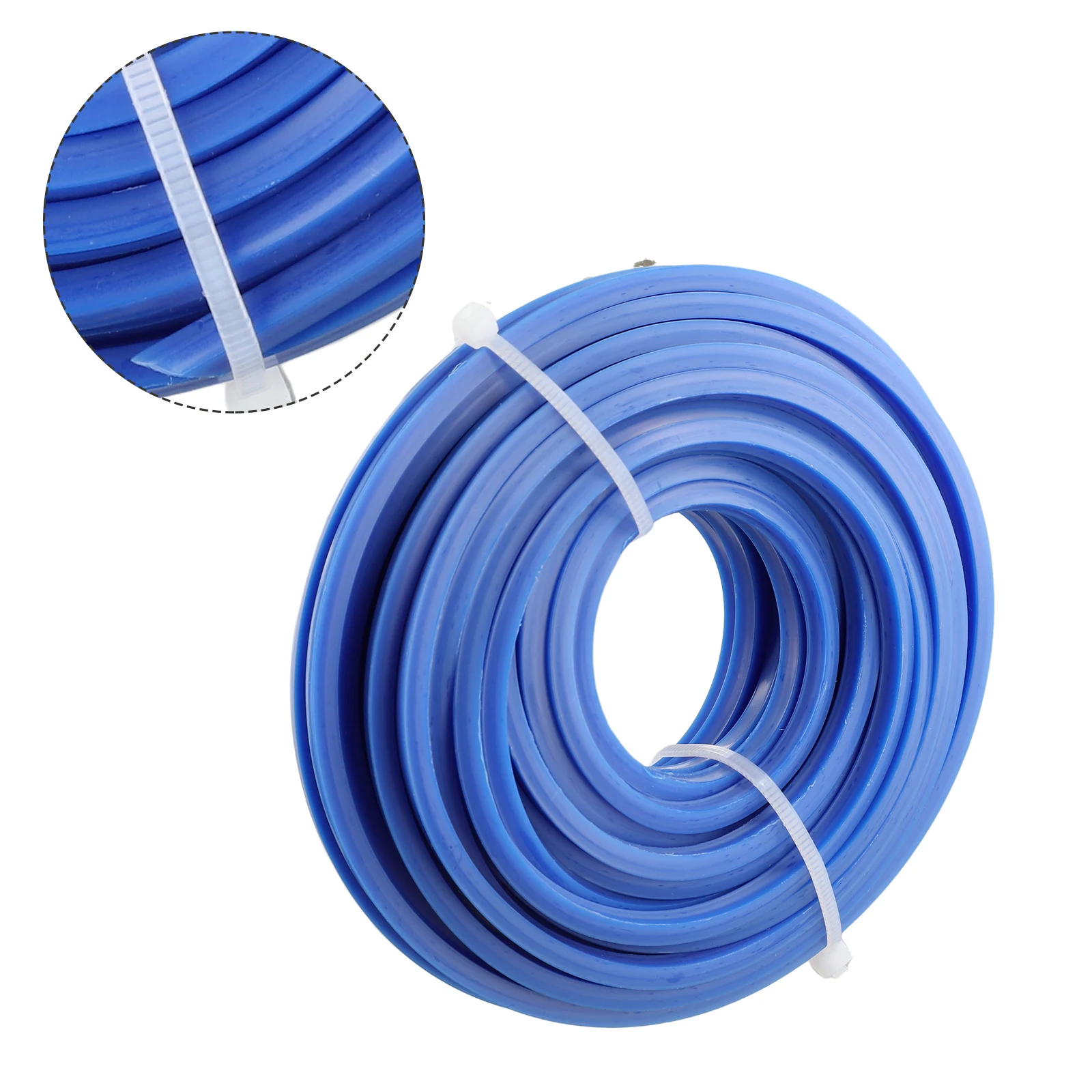 Linha aparador de grama para jardim, cortador elétrico, cabo de nylon, corda quadrada, azul, strimmer, 4mm, 10m