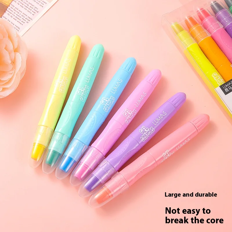 Large Capacity Rotating Gel Crayon Set Multicolor Solid Crayons for Classroom Highlighting Scrapbooking Home Parent-ChildDrawing