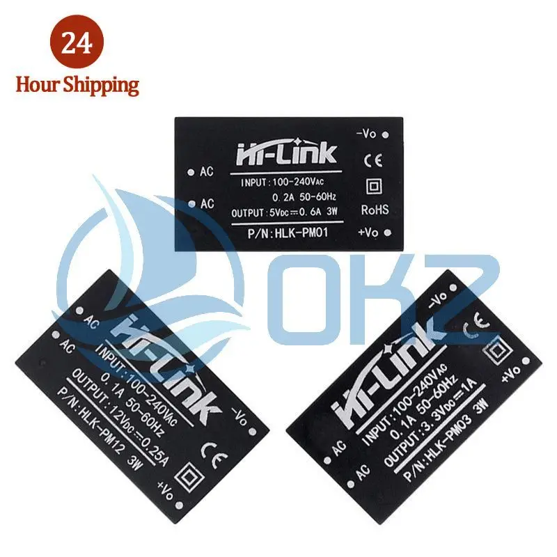 Original HLK-PM01 HLK-PM03 HLK-PM12 AC-DC 220V to 5V/3.3V/12V Mini Power Supply Module Intelligent Household Switch