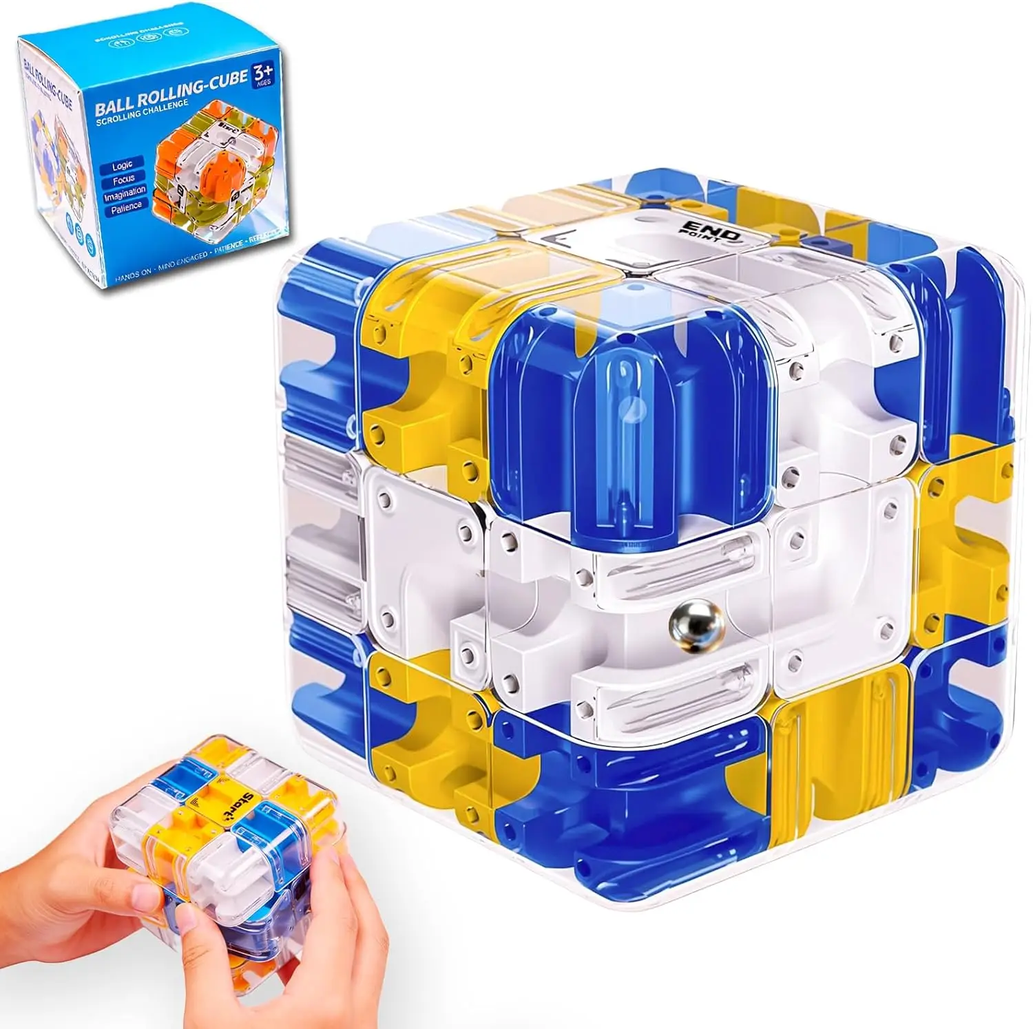 

3D-головоломка «Куб-лабиринт» с шариками для развития логического мышления, обучающая игрушка для снятия стресса, большой лабиринт-куб