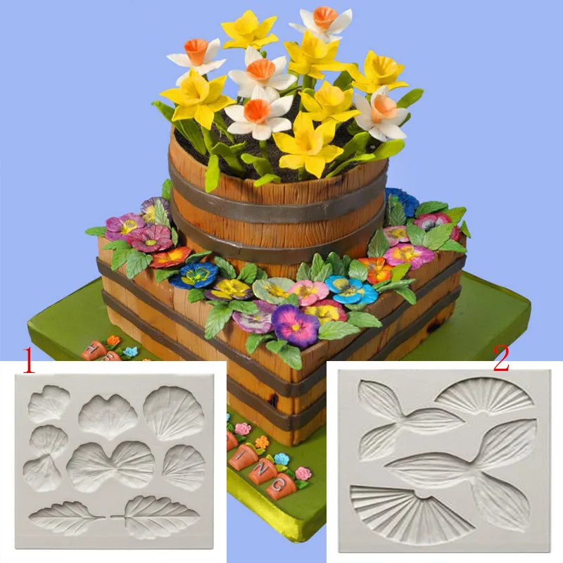 Sugarcraft Pansies Flower Silicone Mold Fondant Mold Cake Decorating Tools Chocolate Gumpaste Mold H169