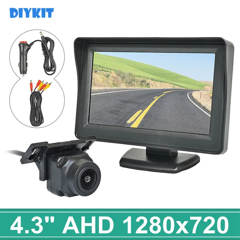 

DIYKIT 4.3 inch AHD Car Monitor 1280*720P High Definition 170 Degree Starlight Night Vision Vehicle Camera Reverse For Car