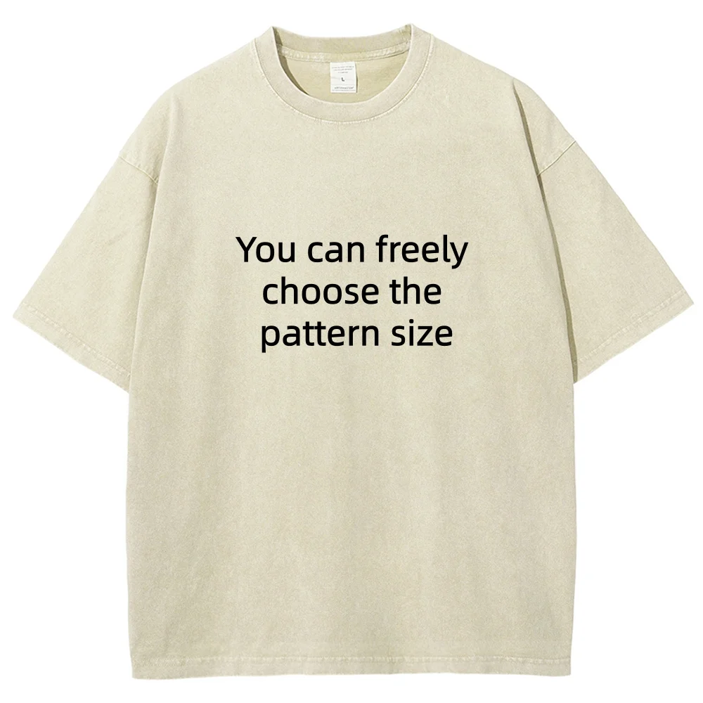 선인장 & 문어 패턴 티셔츠 오버사이즈 반팔 유니섹스 티셔츠 코튼 핏 캐주얼 아웃도어 웨어 베이직 프레시 디자인 2025