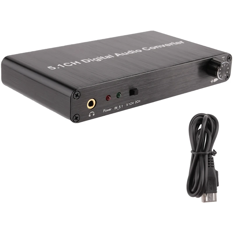 

5.1CH Digital Audio Converter Decoder SPDIF Coaxial To RCA DTS AC3 HDTV For Amplifier Soundbar