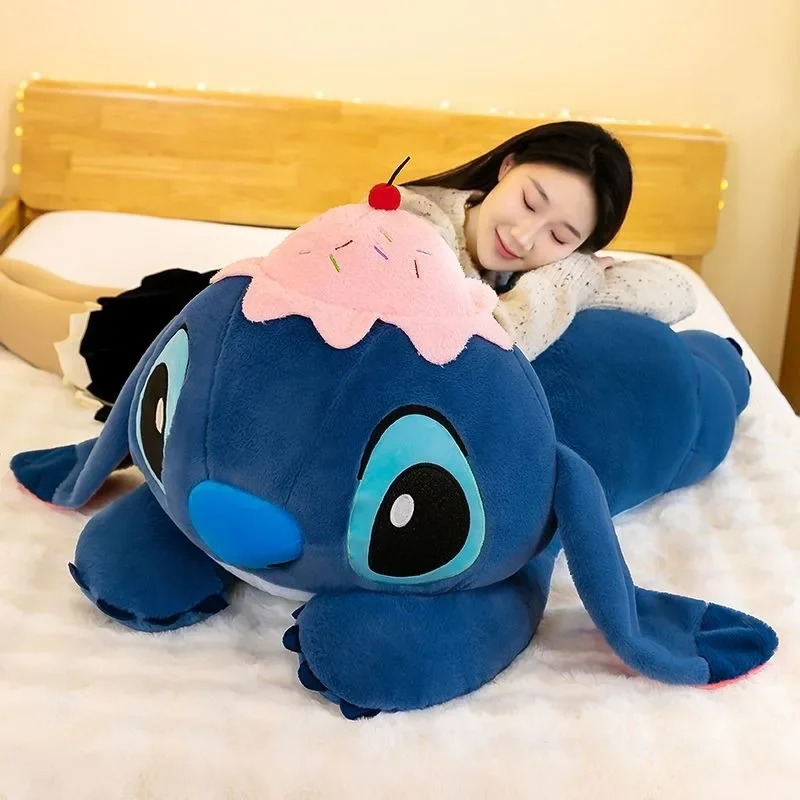 80CM  Super Big Size Original Kawaii Disney Stuffed Animal Stitch Doll Plushies Cartoon Anime PillowChildren's Holiday Gift