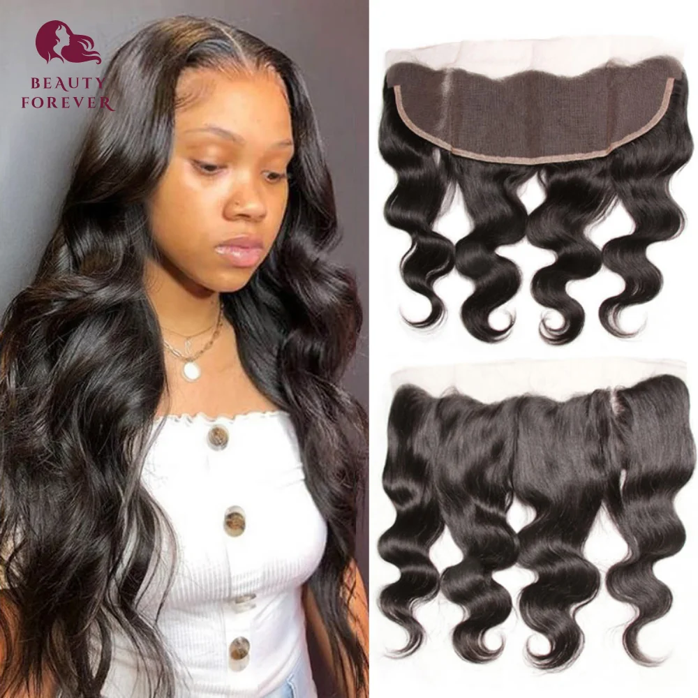 Beauty Forever Brazilian Body Wave Lace Frontal Closure 13*4 Free Part Ear to Ear Virgin Human Hair 10-20inch Free Shipping