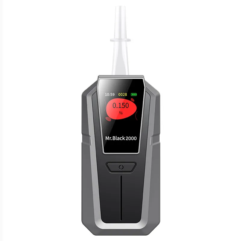 ZW Portable Mouthpiece Police Digital Display Breath Analyzer Alcohol Tester Breathalyzer for personal black cat 2 OE M