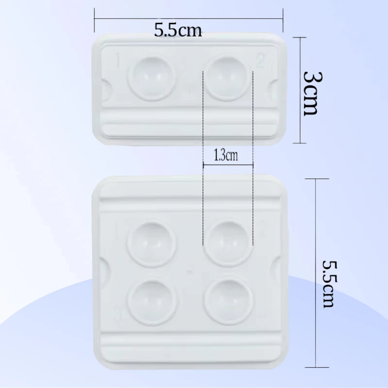 

10Pcs Disposable Denture Processing Mixing Trays 2/4 Slots White Medical Dental Supply