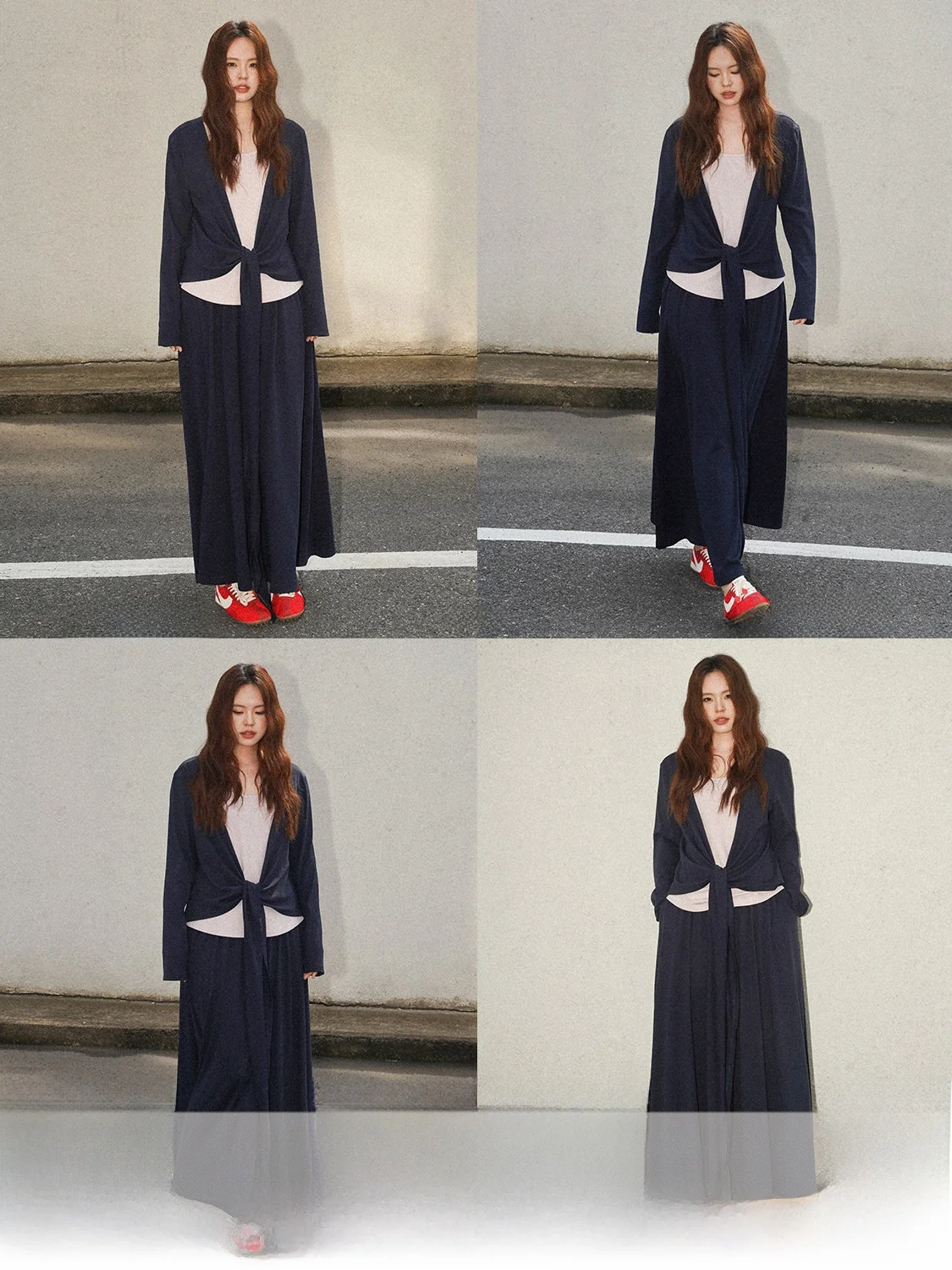 

Комплект JINGU 407: Новинка Весны – Модный Женский Костюм из Хлопка с Длинным Рукавом и Юбкой-Миди для Весеннего Сезона