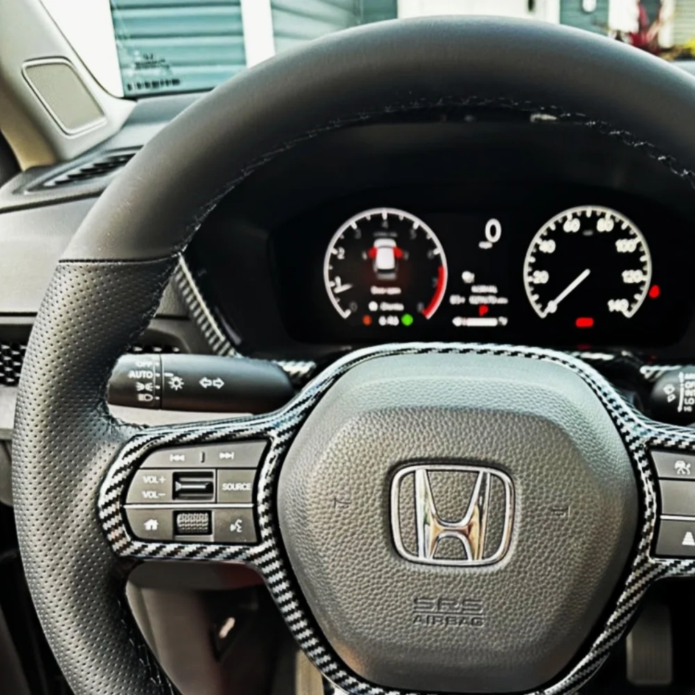 Customization Black Hand Sewing Microfiber Leather Car Steering Wheel Cover Accessories For Honda Accord Civic 11th Gen 2023