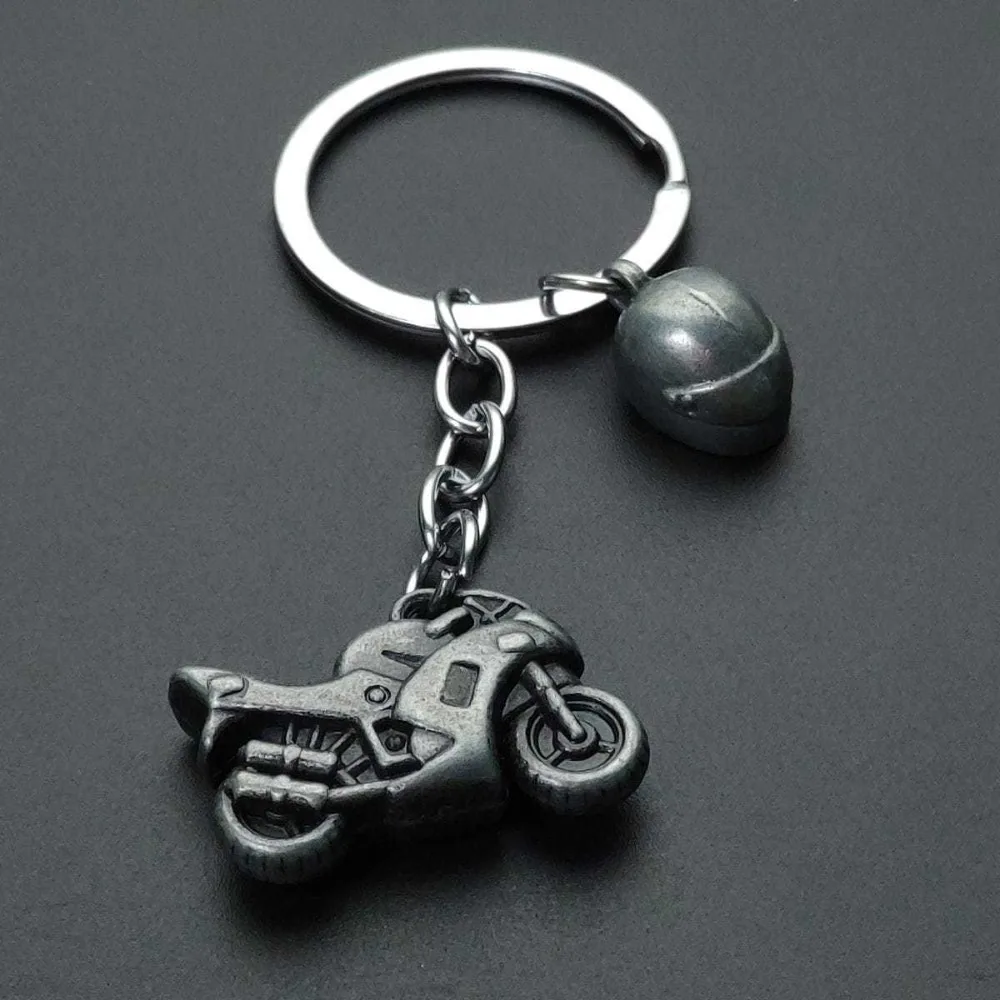 Motorcycle Keychain Creative Metal Model Car Pendant Racing Moto Key Chain Backpack Keyring Key Decoration Accessories Men Gift view 2