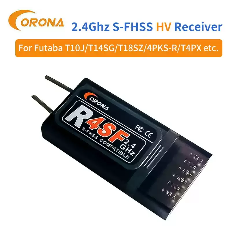 Corona R4SF R6SF R8SF S-FHSS/FHSS 4ch 6ch 8ch Receiver with Antenna Compatible FUTABA S-FHSS T6J T8J T14SG T18MZ T18SZ