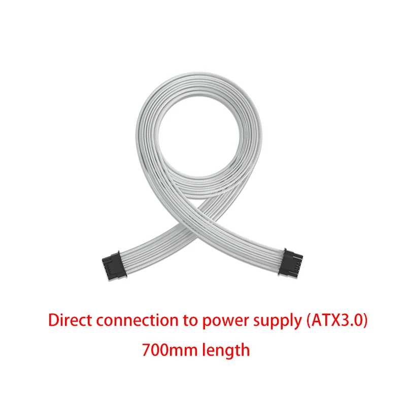 FormulaMod PCI-E5.0 16Pin(12+4P) GPU Sleeved  Cable, 16 AWG 12VHPWR Male to Male Power Cable for RTX 3090Ti 4080 4090 4070