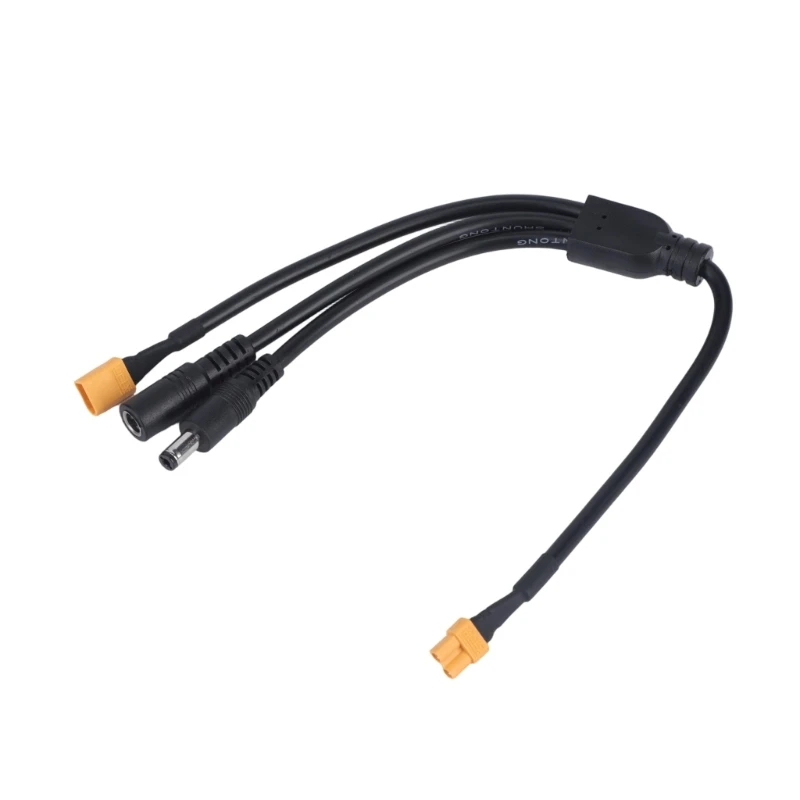 3-in-1 XT30 to Two DC5521 5.5x2.1mm Connector Convert Cable, Male/Female XT30 Extension Adapter Cord Charging Plug Power Cable