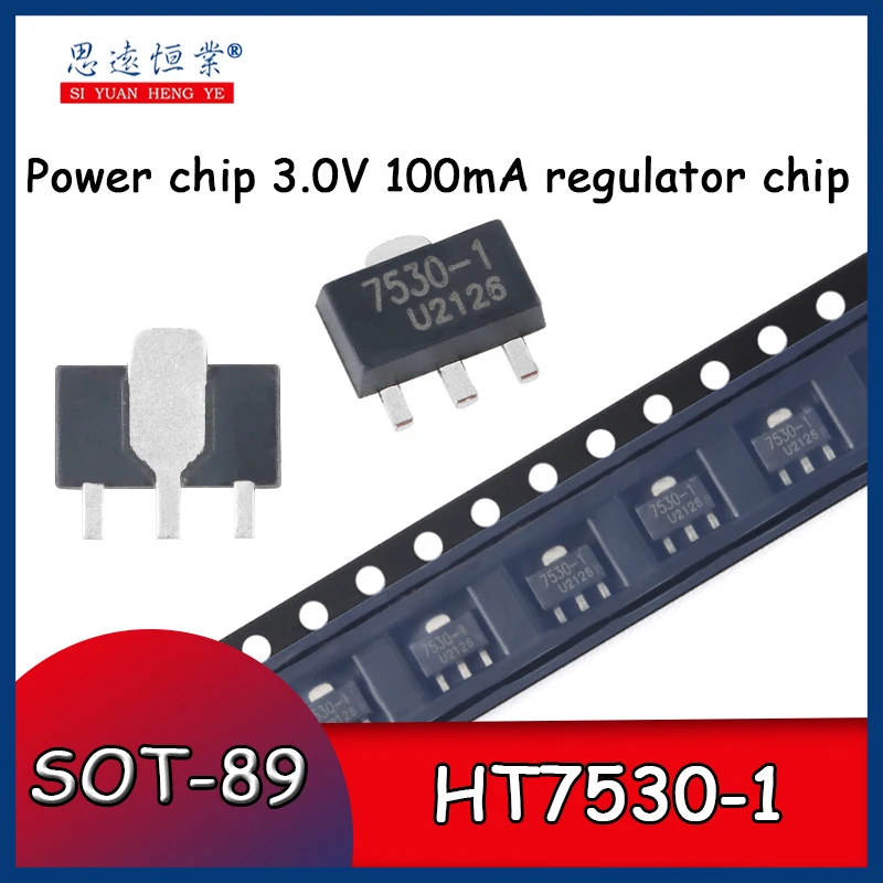 

10PCS Original authentic chip HT7530-1 SOT-89 power chip 3.0V 100mA regulator chip