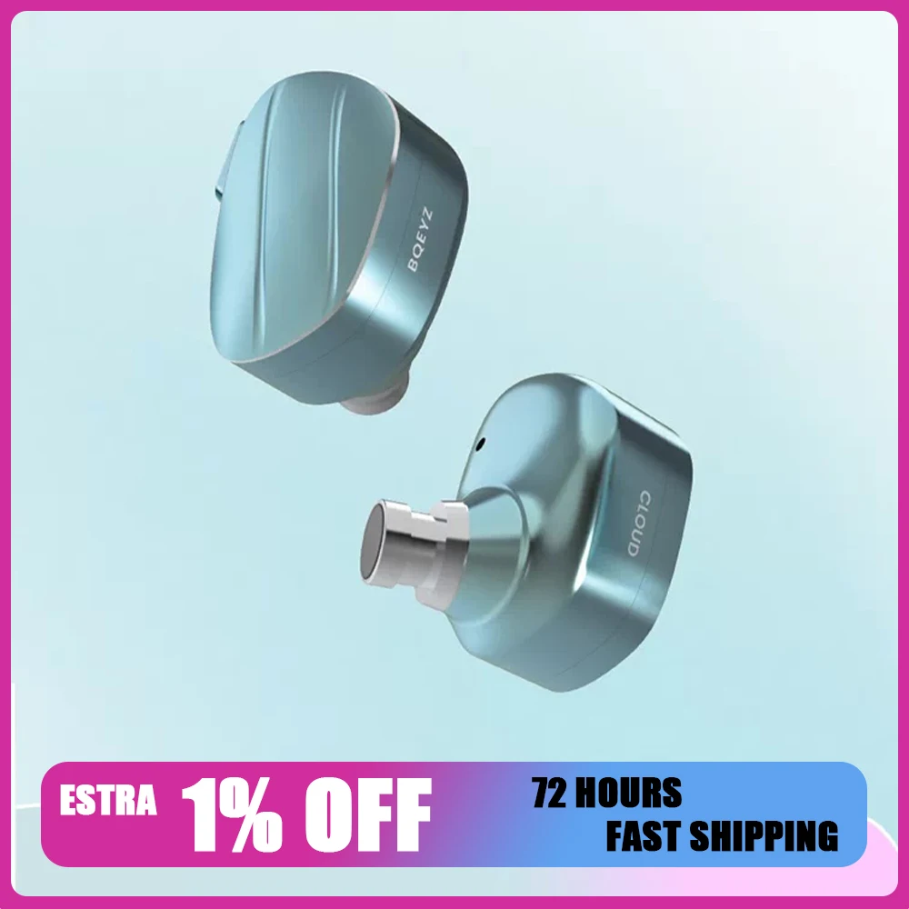 BQEYZ Cloud Wired Headset LCP Diaphragm Moving Coil Unit Esports Headset Aerodynamic Auxiliary Circulation System Light Weight