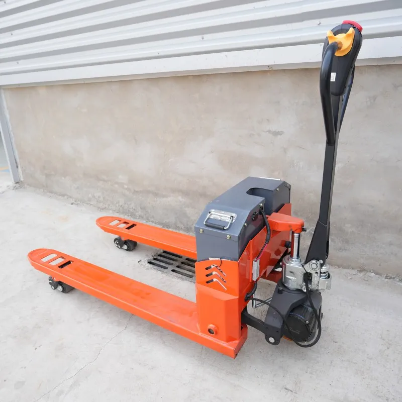 رائجة البيع 2000 كجم 3t أطول عمر المحرك بطارية ليثيوم شاحنة البليت الكهربائية قابل للتعديل شوكة البليت جاك شبه شاحنة رفع كهربائية