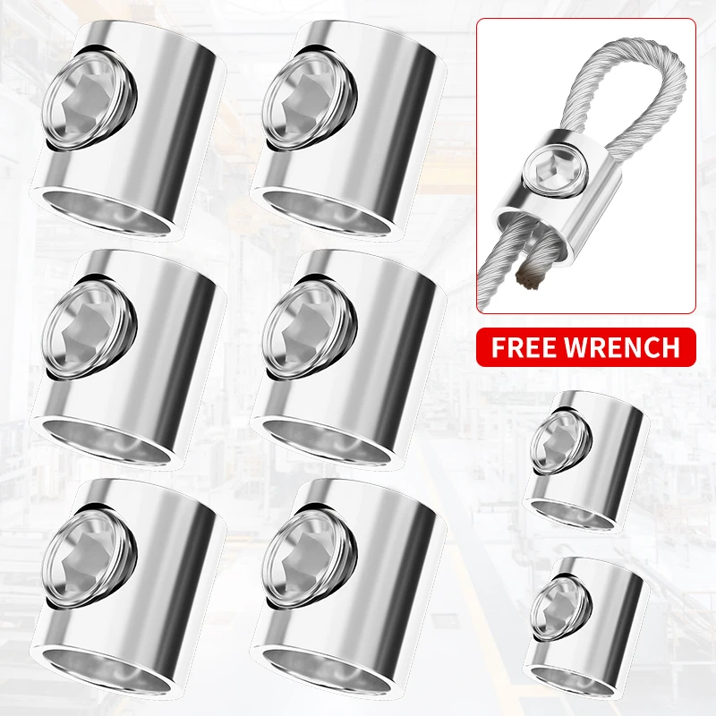 1/2mm stainless steel wire rope clamp, adjustable metal clamp, steel cable clamp can fix steel wire rope