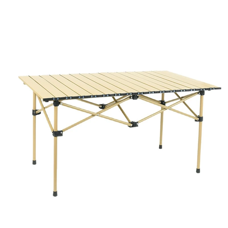 Aluminum alloy outdoor portable folding table, simple outdoor leisure camping egg roll table, stall barbecue foldable