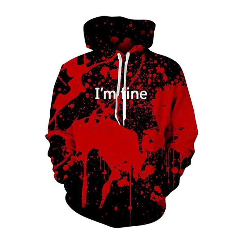 

Fashion 3D Blood Graphic Men's Hoodie Terror Halloween Elements Fashion Sweatshirt Outdoor Plus Size Cosplay Tracksuit Pullover
