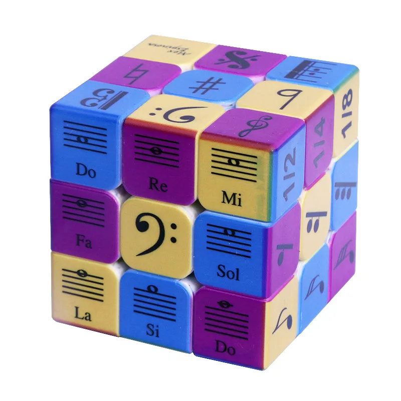 

3x3x3 Kwabami Music Notes Magnetic Magic Cube Professional Speed Puzzle Children Fidget Toy 3x3 Magnet Magico Cubo Gift for Kid