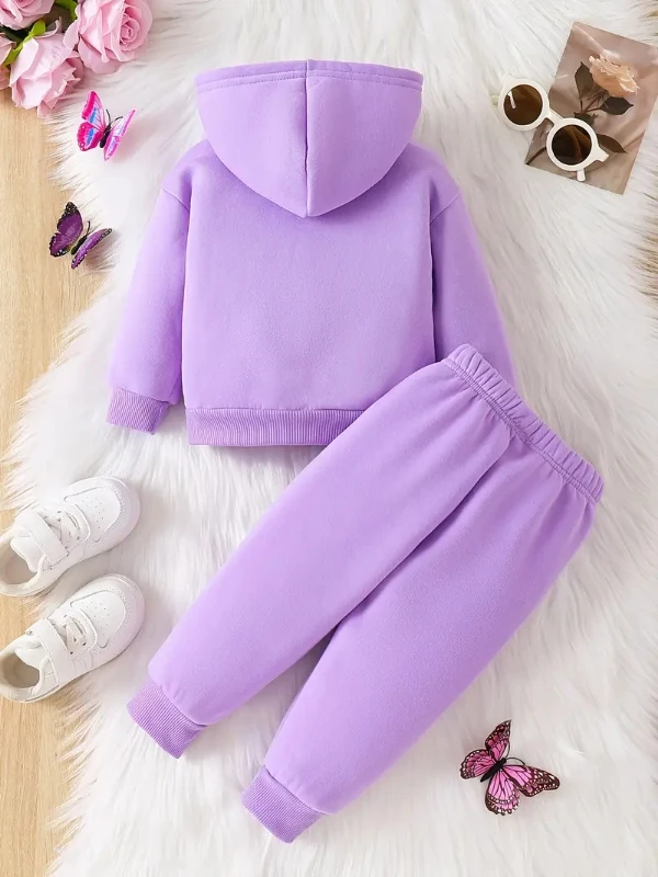 طقم بدلة رياضية بغطاء للرأس للأطفال الرضع في الخريف والشتاء، طباعة آيس كريم ممتعة على شكل دونات رقم 67، ملابس رياضية كاجوال لطيفة مكونة من قطعتين #3