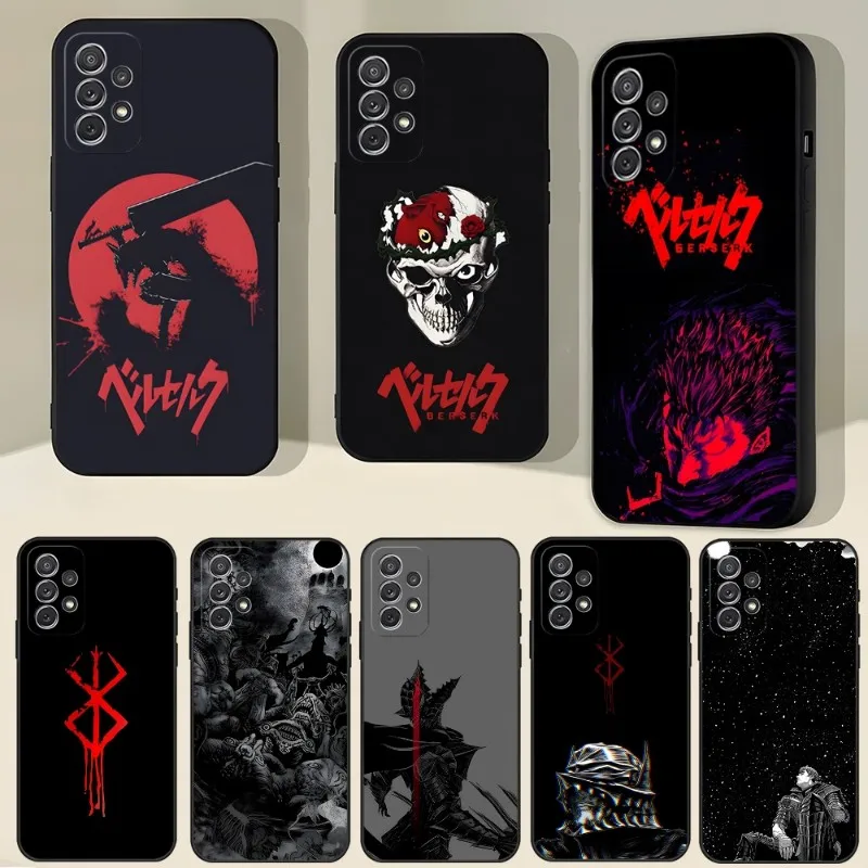 

Anime Berserk Guts Phone Case For Samsung Galaxy A13 A52 A53 A73 A32 A51 A23 A22 A12 A02s A20e A40 A50 A21 A72 A70 Cover