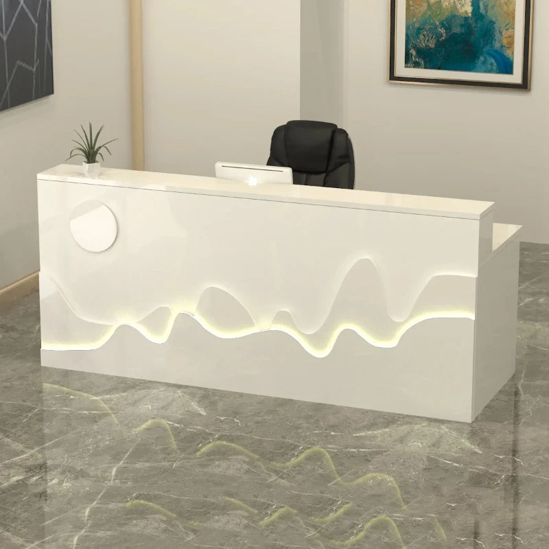

Designer Luxury Reception Desks Classic Nordic Design Accent Office Reception Desks Beauty Mostrador De Tienda Lounge Furniture
