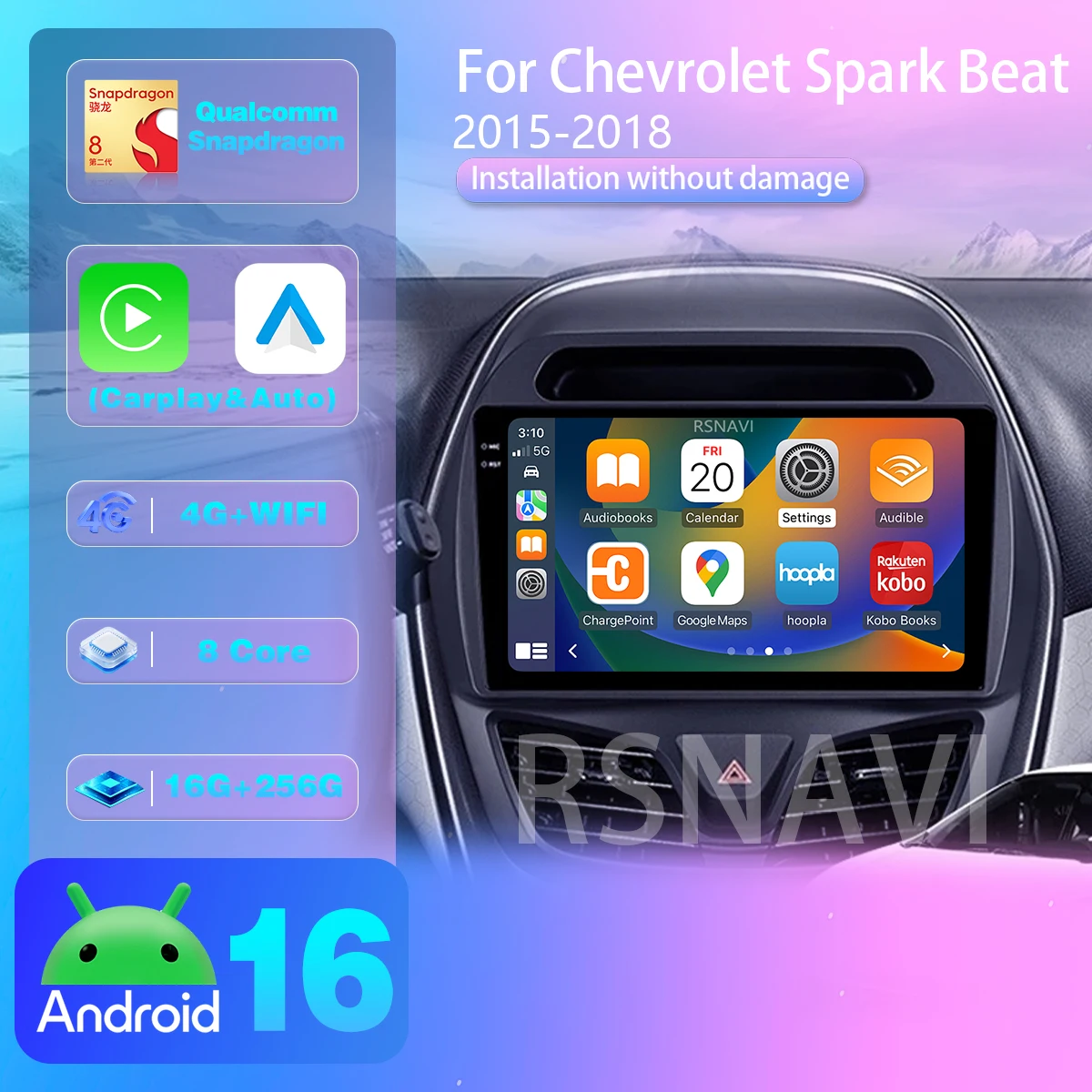 Car Dsp With Android App Control - Android 16 For CHEVROLET Spark Beat