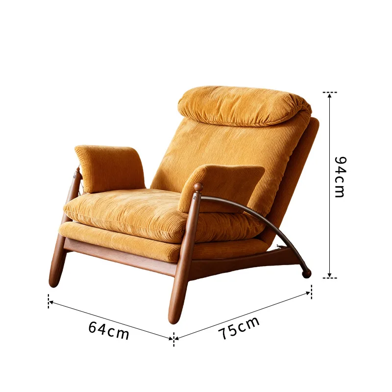 DSA retro single sofa chair villa living room balcony bedroom bed and breakfast reception area leisure lounge chair