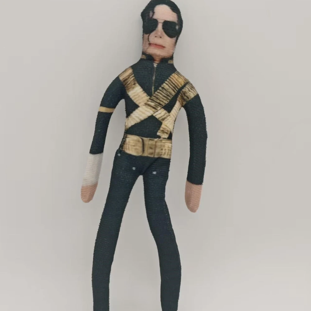 Michael Jackson Cosplay Prop Doll Plush Stuffed Figure Joint Mobile Room Decoration Abstract Design Ideal Gift for Fans