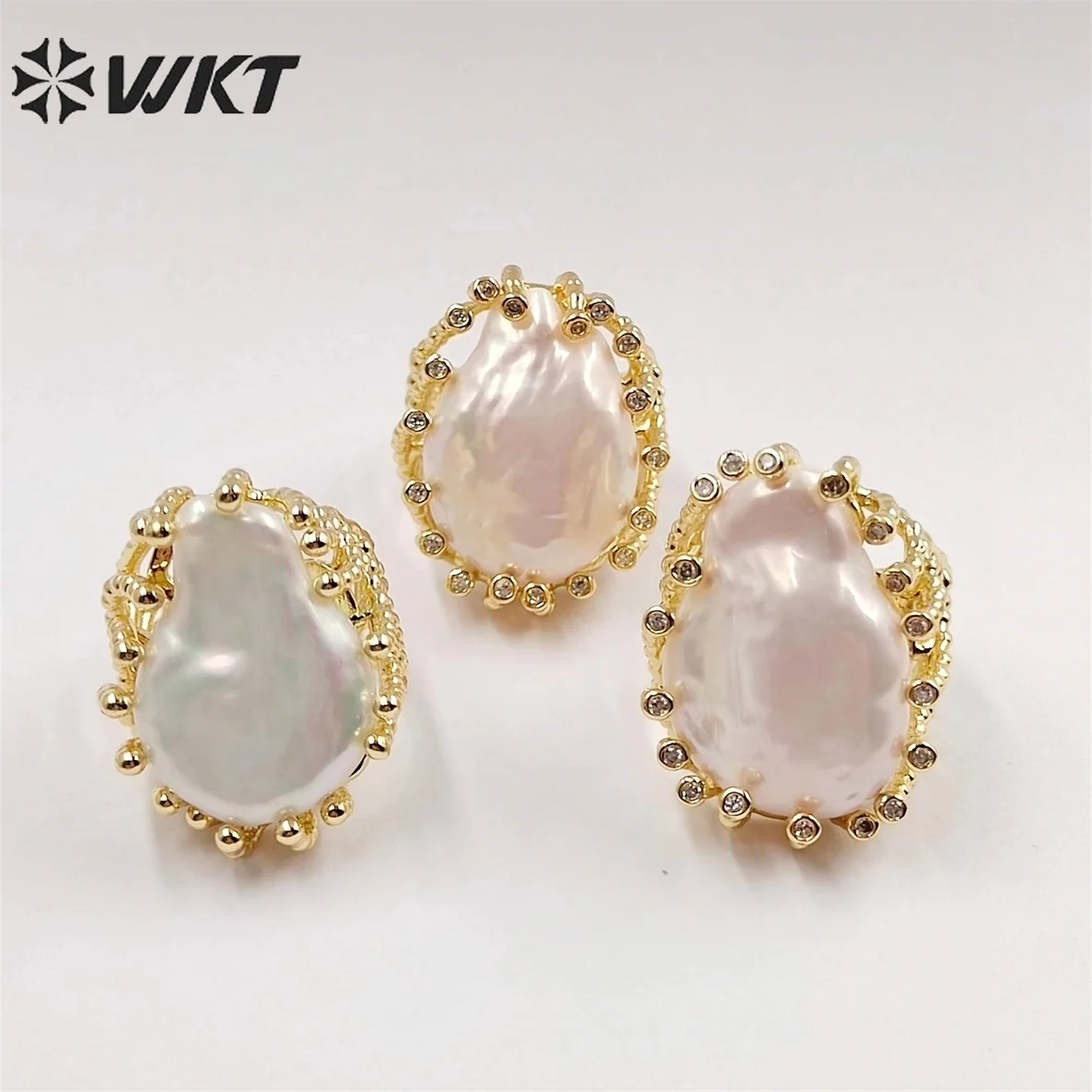 WT-MPR048 WKT 2023 Exquisite natural pearl ring women gift hot style beautiful ring birthday celebration Fashion Accessories