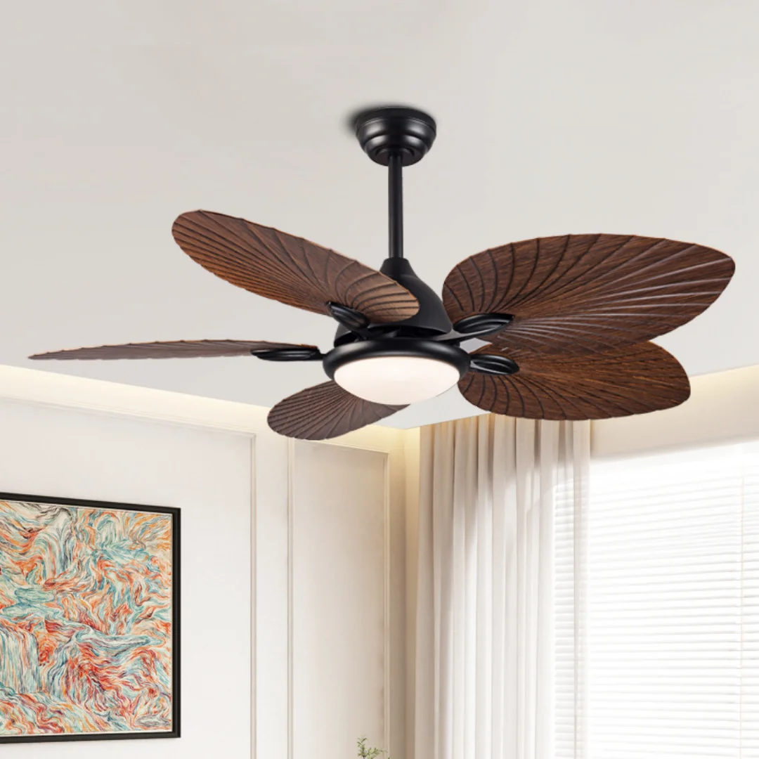 52in Industrial Ceiling Fan with Light with Remote Vintage Ceiling Fan Lamp with 5 Blades for Kitchen Dining Room Living Room