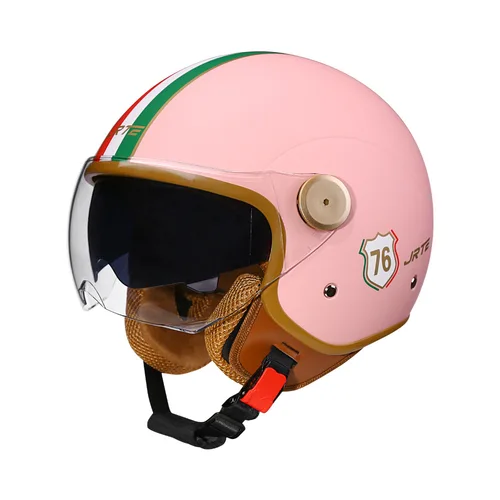 Imagen 2 del producto Nuevo Casco de Motocicleta Abierto 3/4, Casco Retro para Motocicleta, Casco Vintage para Chopper, Capacete de Moto, Scooter, para Hombre y Mujer, con Certificación DOT