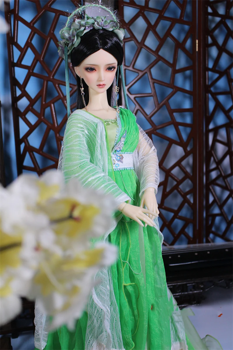 1/4 1/3 Scale  Ancient Costume BJD Clothes Chinese Hanfu Fairy Long Dress For BJD/SD MSD SD13 Big Girl Doll Accessories A1866