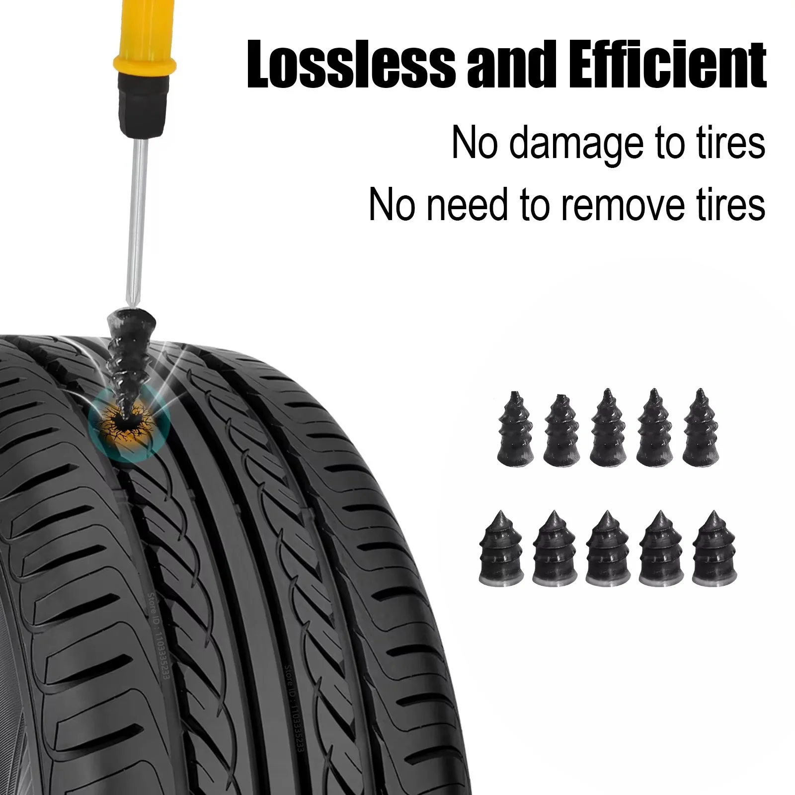 Auto Tire Repair Kit Puncture Plug Tools Tyre Puncture Emergency for Universal Tire Strips Stiring Glue Repair Tool