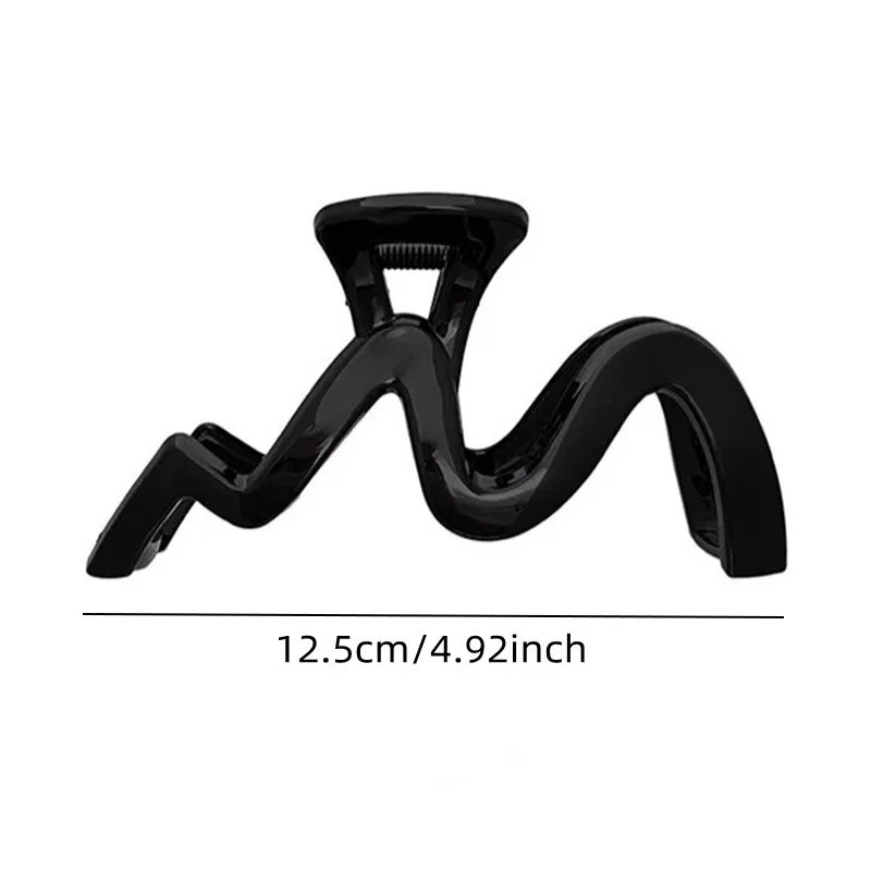 Pinzas para el pelo de onda grande para mujer, horquilla acrílica, pinza para el pelo, accesorios para el cabello, sombreros de moda para niñas, 4 colores, 12,5 cm